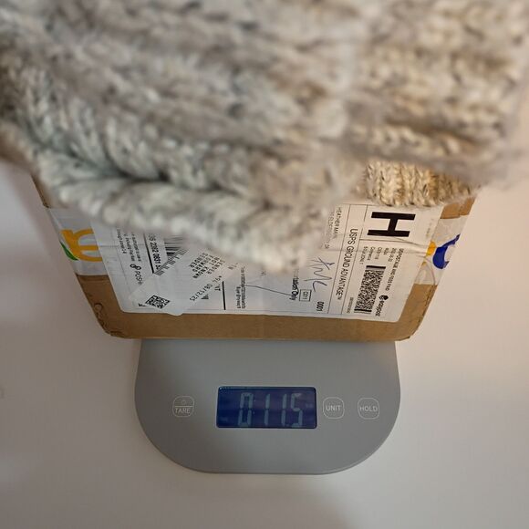 American Eagle Chunky Cropped Cardigan Oatmeal Gray Open Knit Womens M Academia - Picture 9 of 12